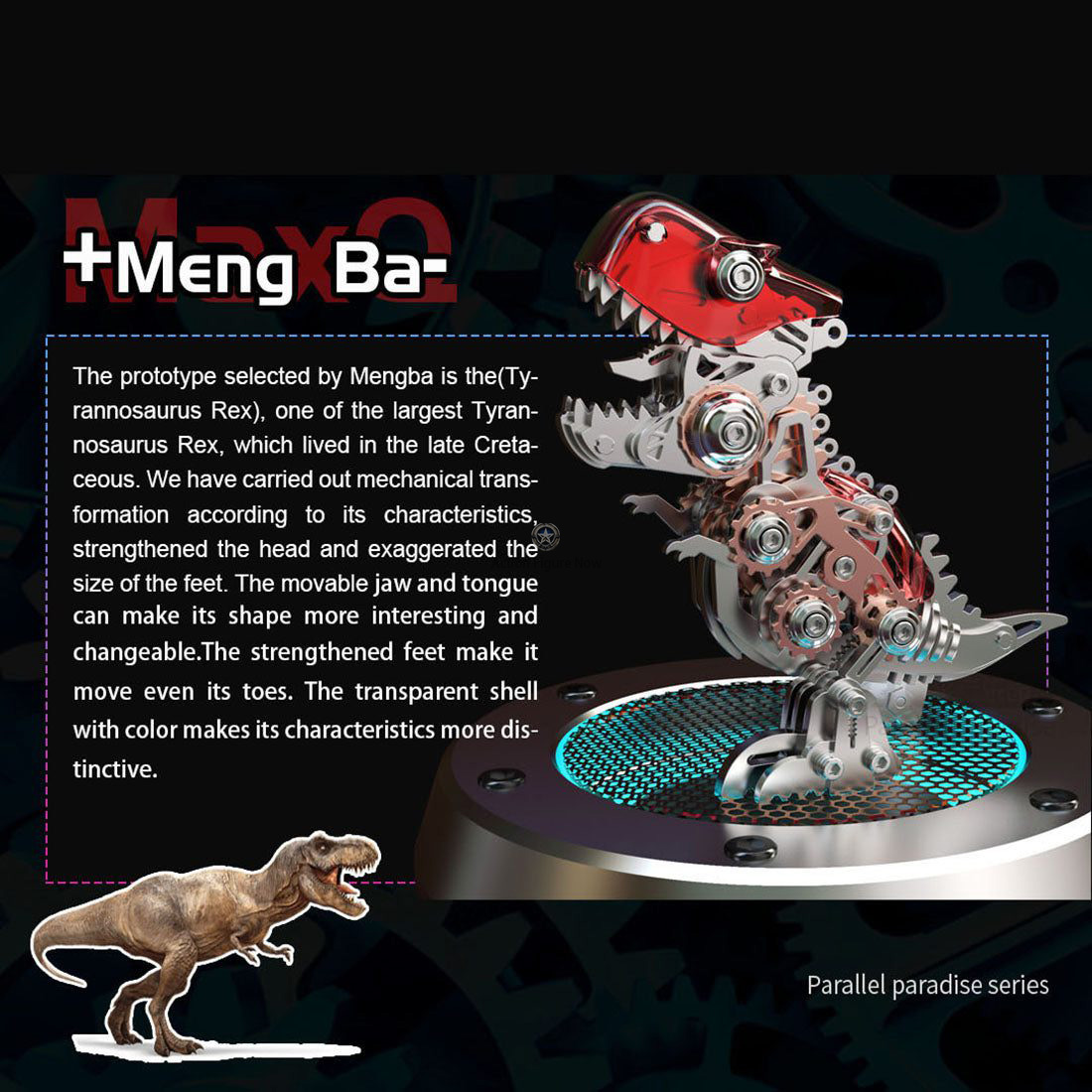 Tyrannosaurus Dinosaur 3D Metal Puzzle DIY Assembly Model Building Kits for Kids Tyrannosaurus Dinosaur 3D Metal Puzzle DIY Assembly Model Building Kits for Kids