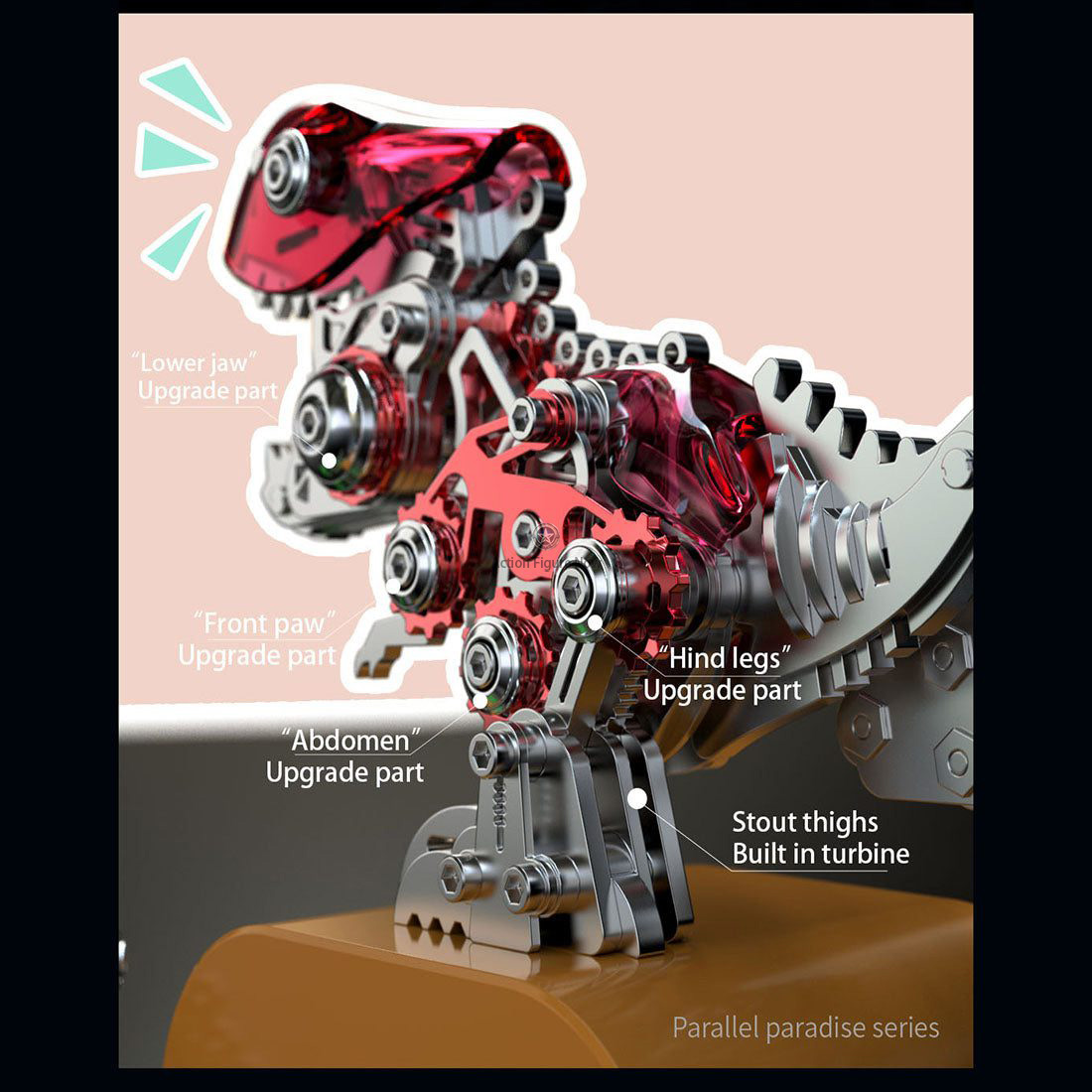 Tyrannosaurus Dinosaur 3D Metal Puzzle DIY Assembly Model Building Kits for Kids Tyrannosaurus Dinosaur 3D Metal Puzzle DIY Assembly Model Building Kits for Kids