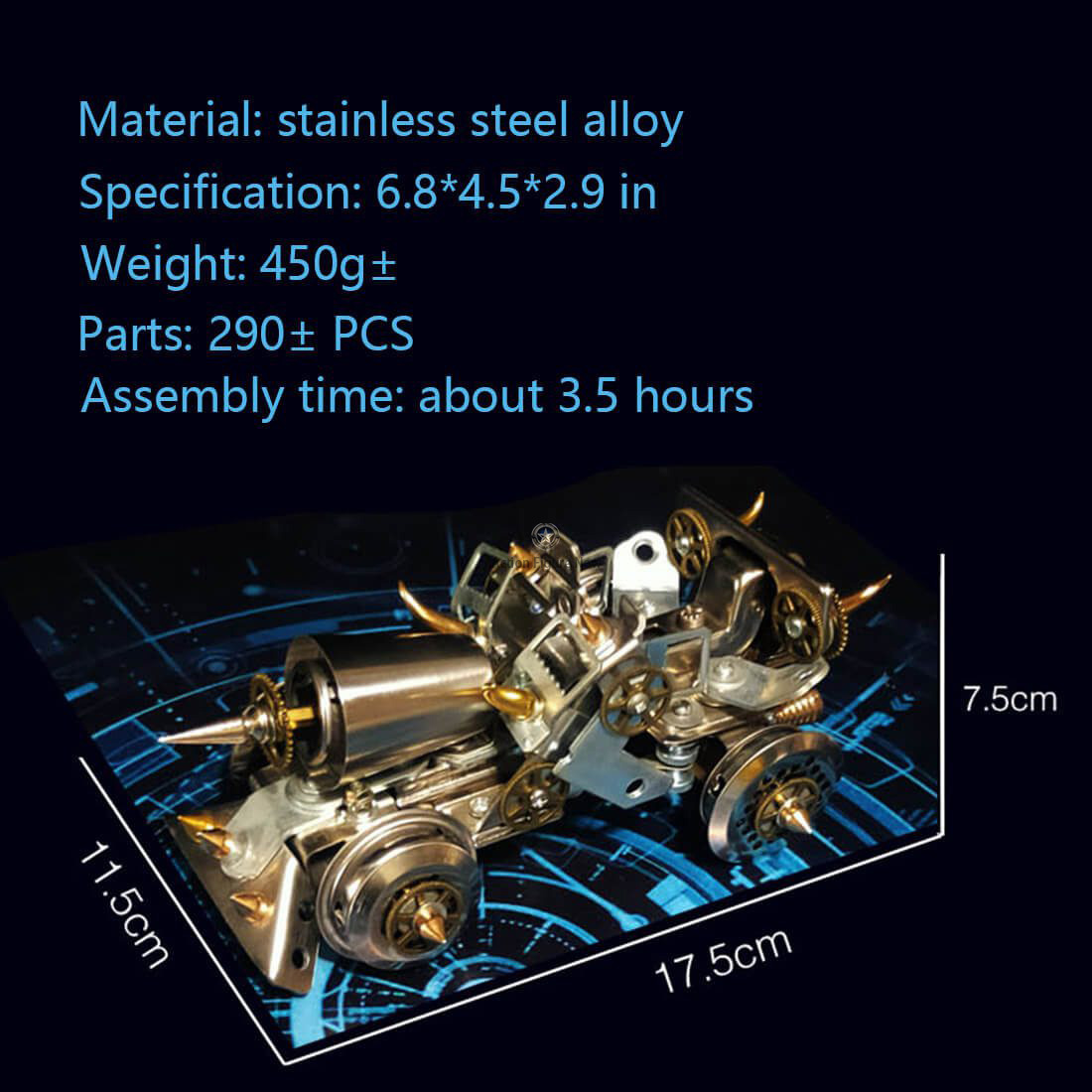 Old Sports Car 3D Metal Model Assembly Kits - War Chariot Old Sports Car 3D Metal Model Assembly Kits - War Chariot