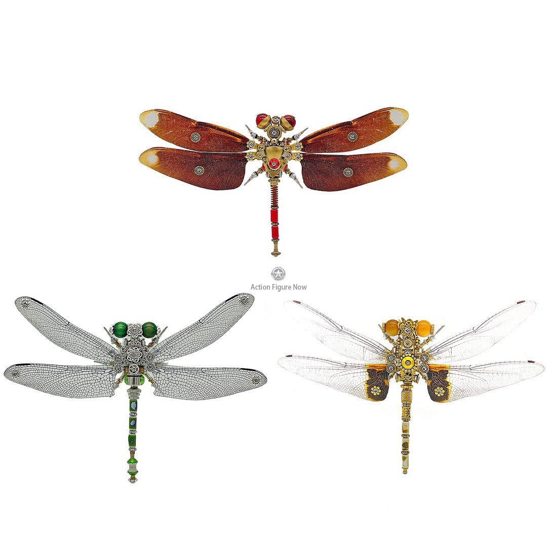 3D Metal Steampunk Dragonfly Puzzle Set of 3 3D Metal Steampunk Dragonfly Puzzle Set of 3