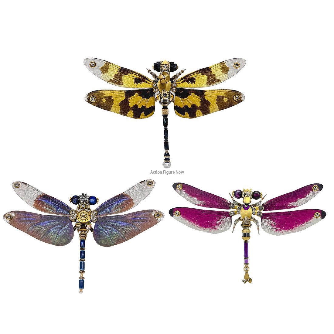 3D Metal Steampunk Dragonfly Puzzle Set of 3 3D Metal Steampunk Dragonfly Puzzle Set of 3