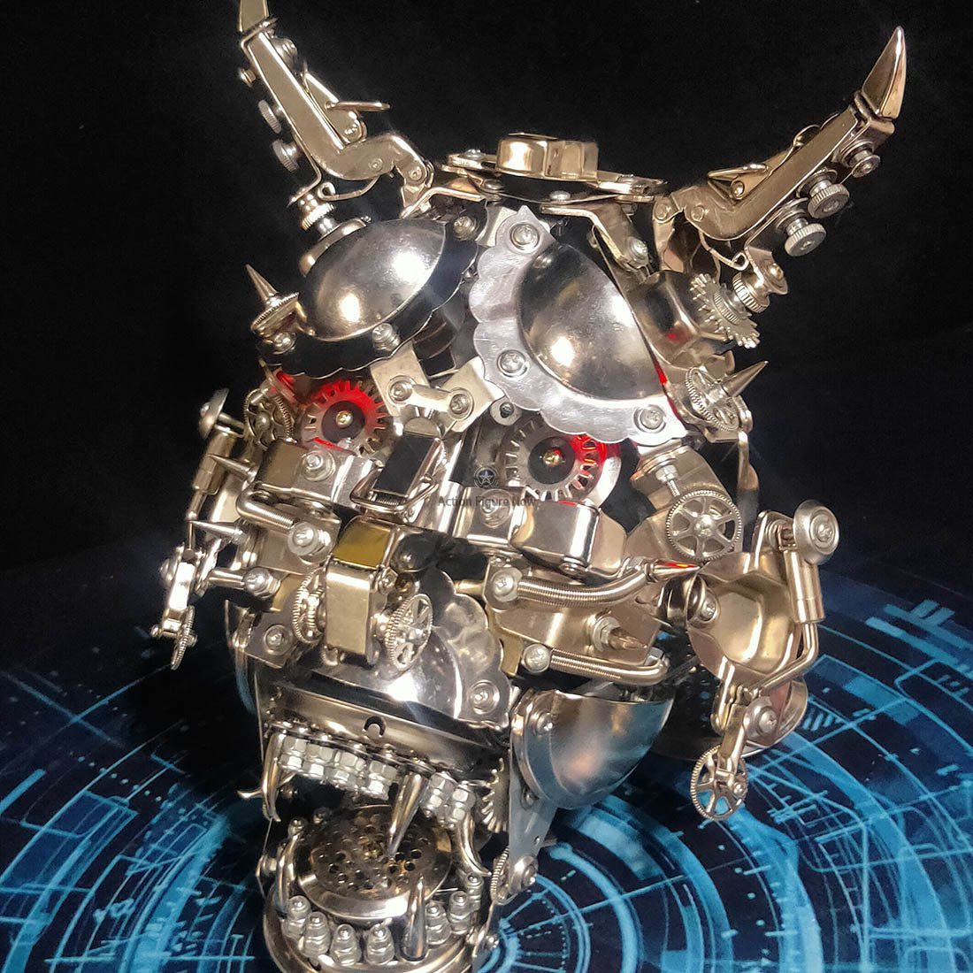 Japanese Hannya Mask 3D DIY Metal Construction Model Kit - 950+ Pieces Halloween Decoration