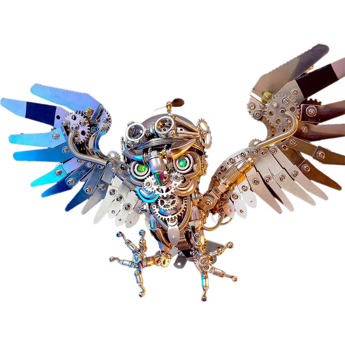 Steampunk Owl with Goggles: DIY 3D Metal Animal Model Puzzle (700+ Pieces)