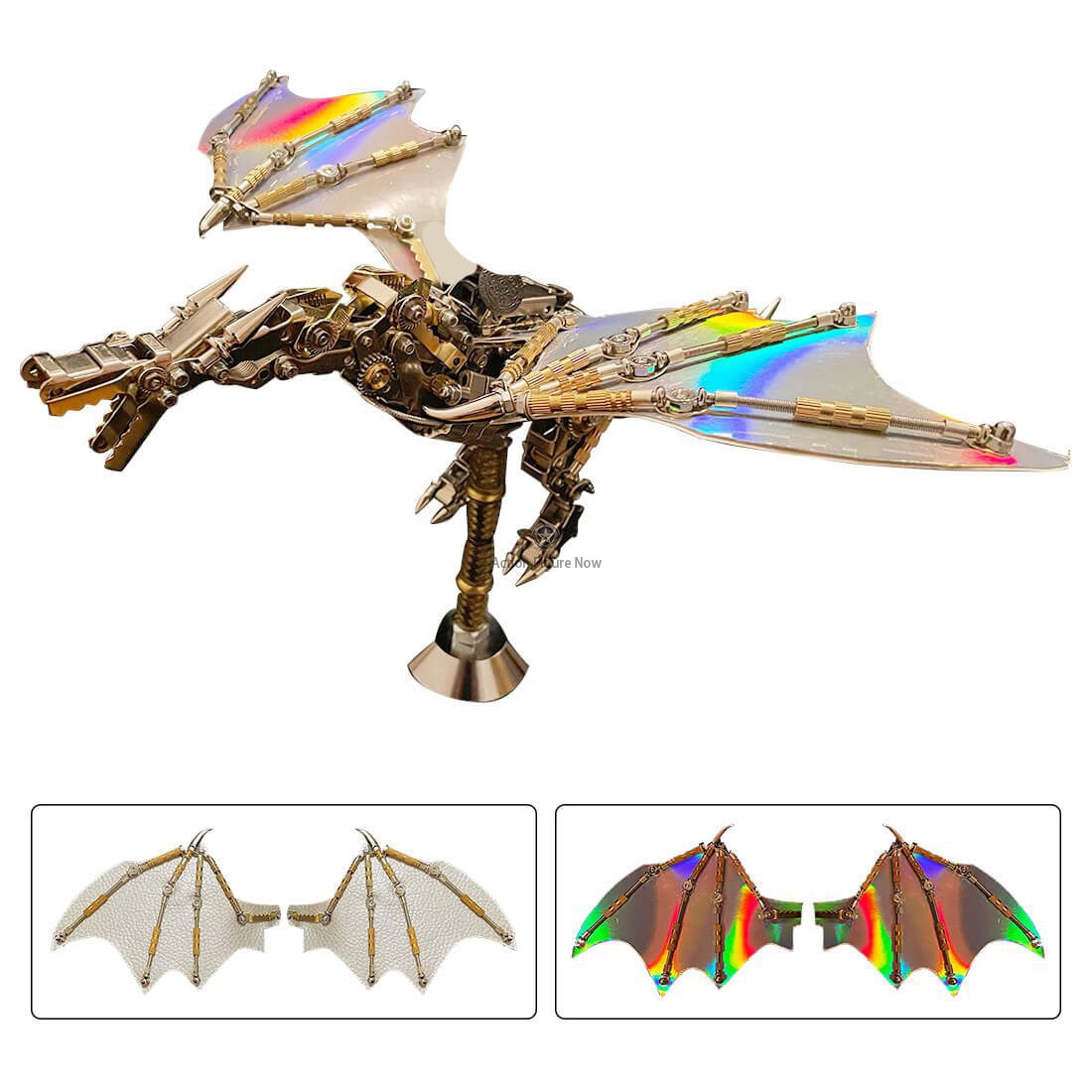 Mechanical Steampunk Wyvern Dragon DIY 3D Metal Puzzle 600CS Mechanical Steampunk Wyvern Dragon DIY 3D Metal Puzzle 600CS