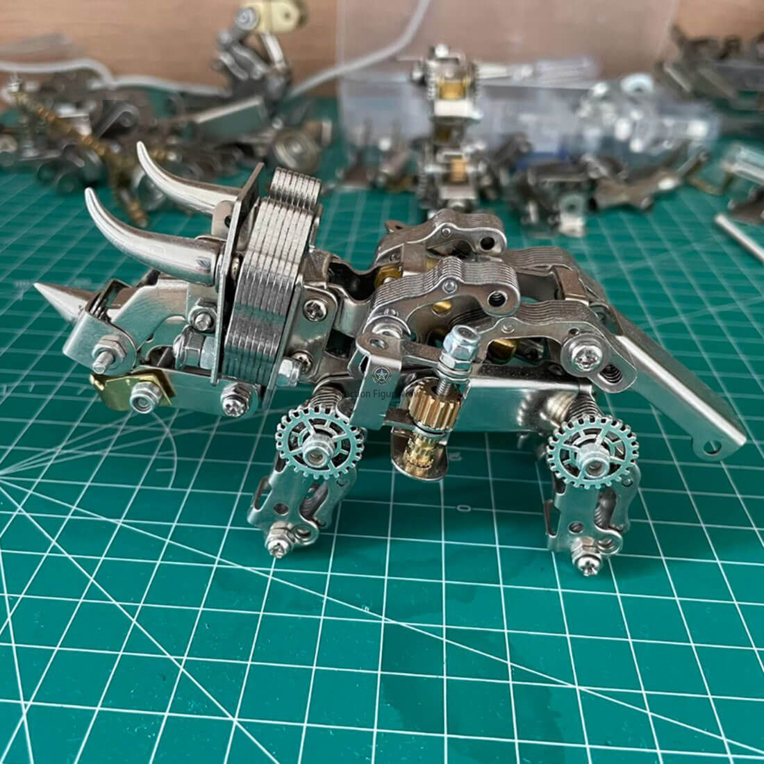 Small Triceratops 3D Metal Puzzle DIY Model Kit Small Triceratops 3D Metal Puzzle DIY Model Kit