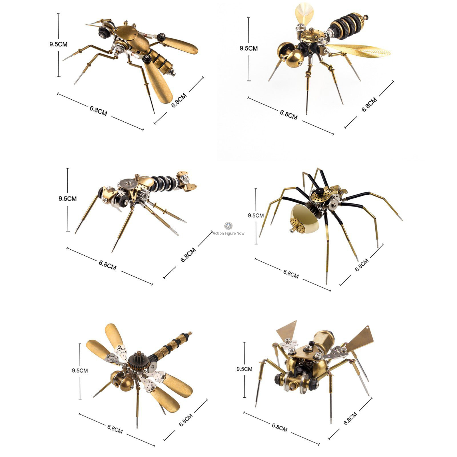 Tiny Steampunk Insects 3D Metal Bugs Mosquito Earwigs Bee Model Kits Gadgets Tiny Steampunk Insects 3D Metal Bugs Mosquito Earwigs Bee Model Kits Gadgets