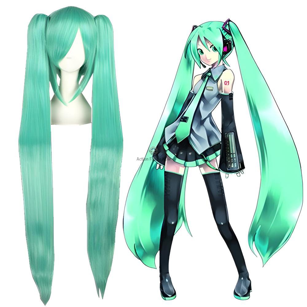 100% Cosplay Heat Resistant Fiber Vocaloid Hatsune Miku Wig for Role Play 100% Cosplay Heat Resistant Fiber Vocaloid Hatsune Miku Wig for Role Play