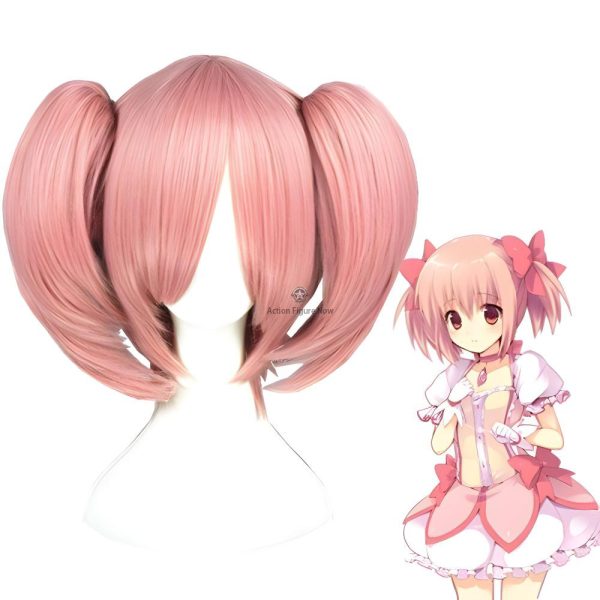 Pink Long Straight Synthetic Cosplay Wig - Puella Magi Madoka Magica - Kaname Madoka CS-078A