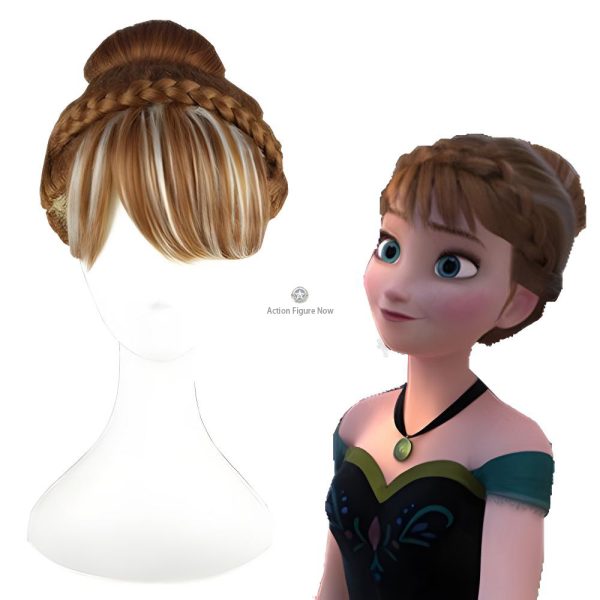 Frozen Anna Cosplay Wig with Bun