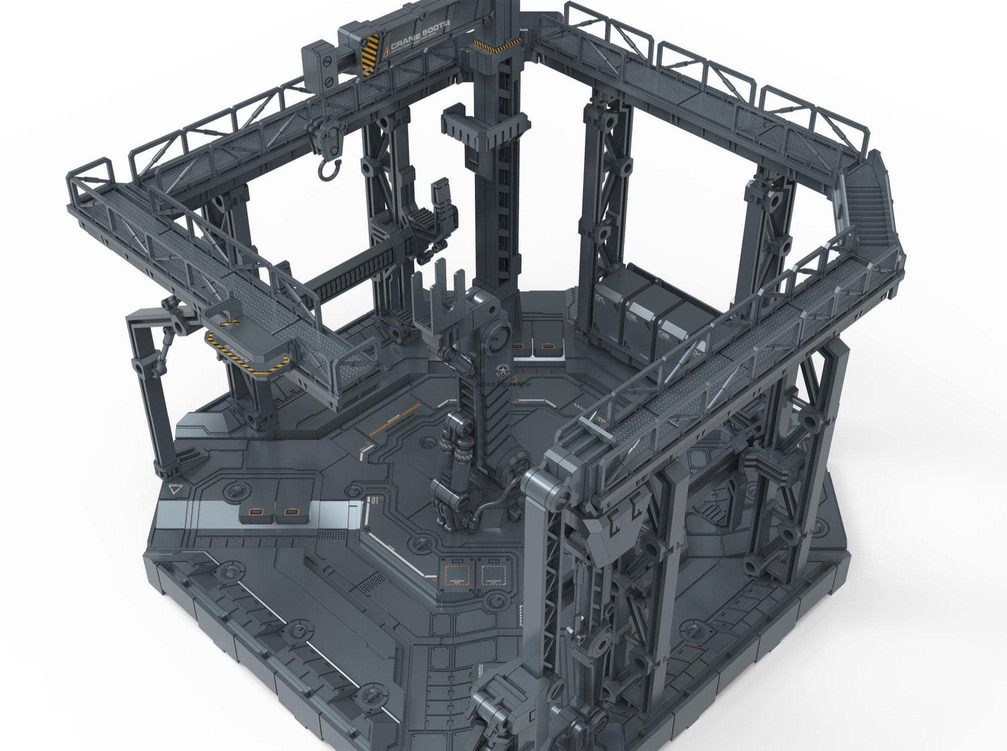 Gundam Model Stand and Maintenance Bay Diorama Set for 1/100 and 1/144 Scale Models Gundam Model Stand and Maintenance Bay Diorama Set for 1/100 and 1/144 Scale Models
