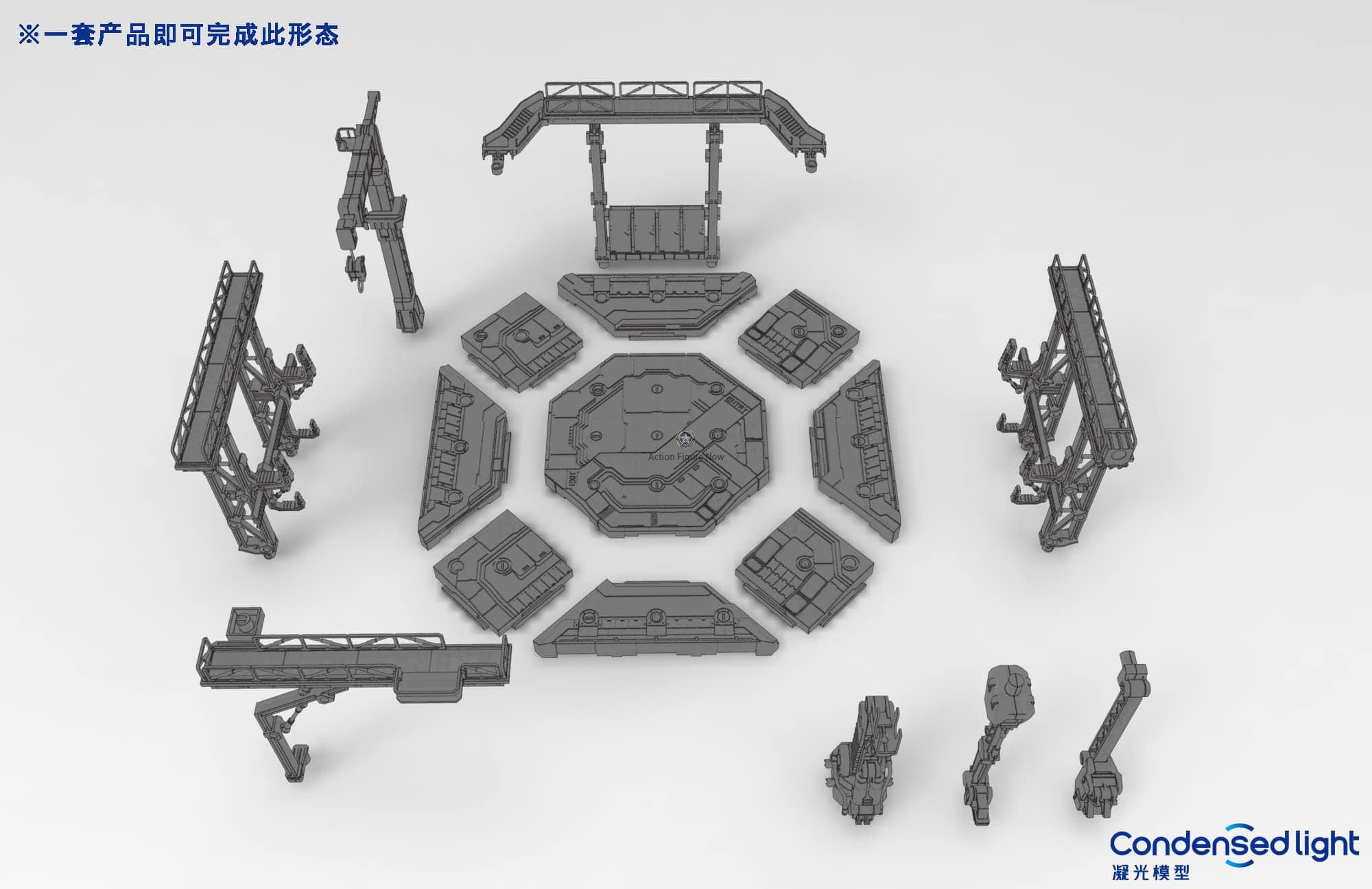 Gundam Model Stand and Maintenance Bay Diorama Set for 1/100 and 1/144 Scale Models Gundam Model Stand and Maintenance Bay Diorama Set for 1/100 and 1/144 Scale Models