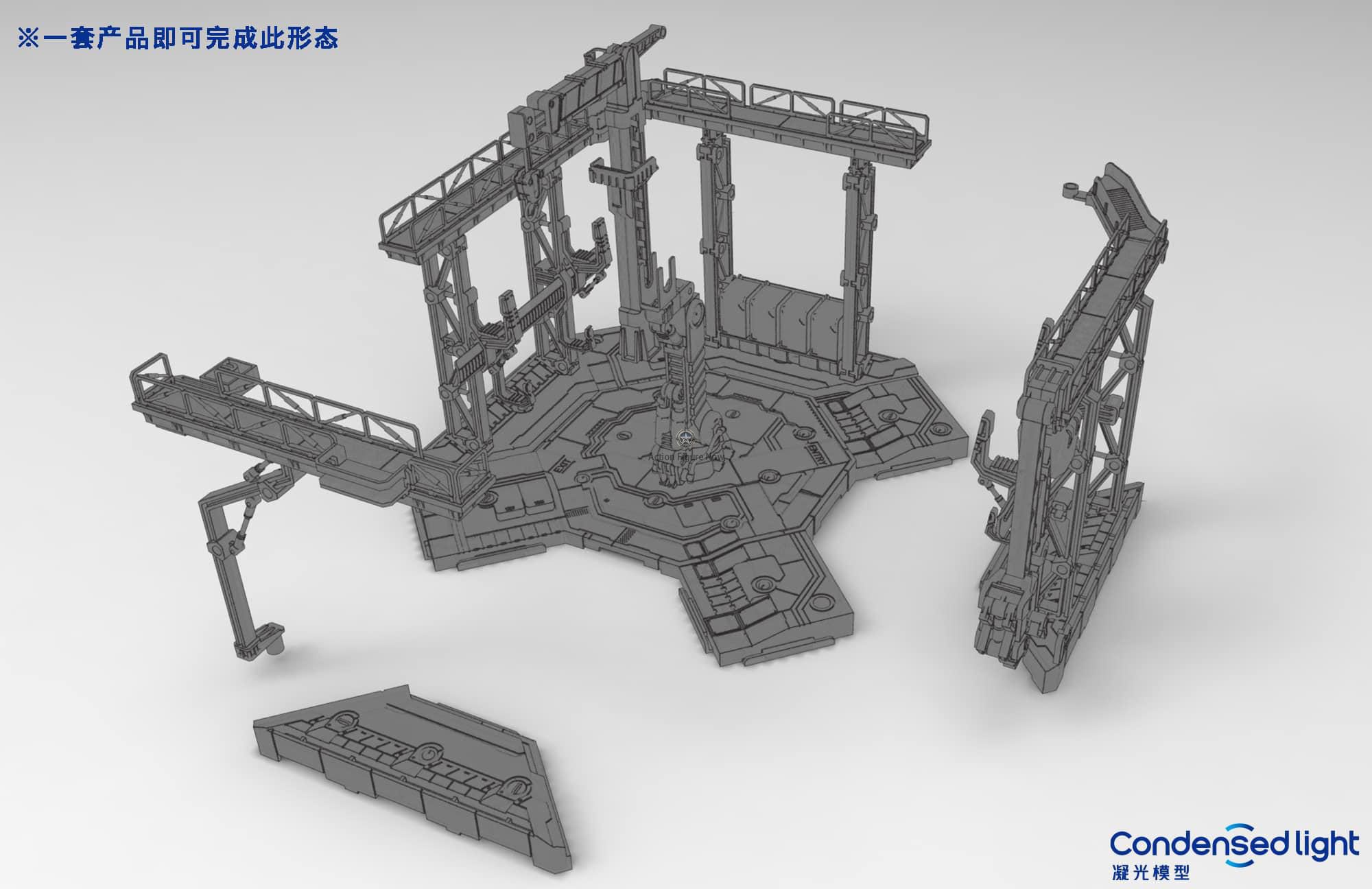 Gundam Model Stand and Maintenance Bay Diorama Set for 1/100 and 1/144 Scale Models Gundam Model Stand and Maintenance Bay Diorama Set for 1/100 and 1/144 Scale Models