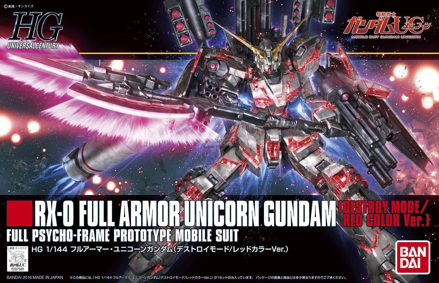 Full Armor Unicorn Gundam [Destroy Mode] Red Color Ver.