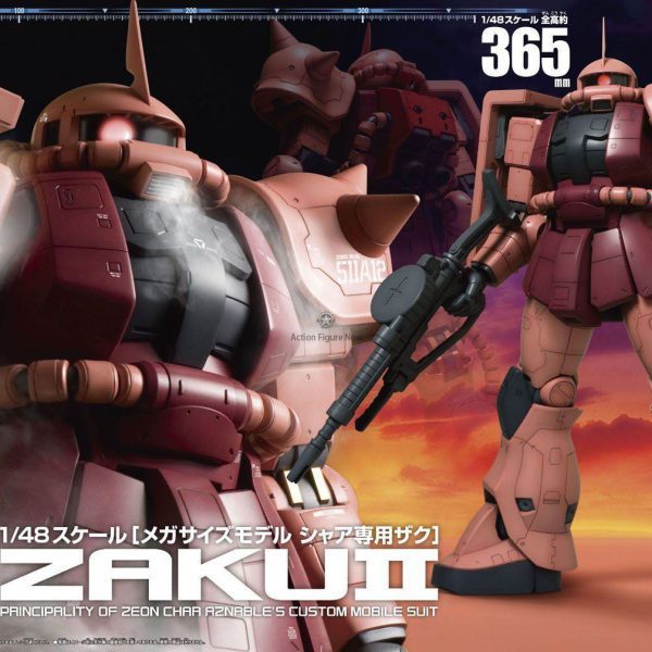 1/48 Scale Mega Size Model Kit: MS-06S Zaku II Gunpla Model Kit