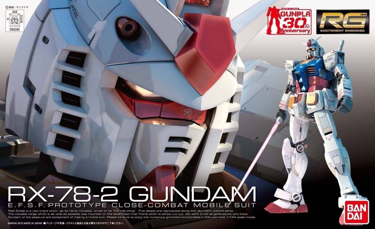 RG 1/144 Scale RX-78-2 Gundam Plastic Model Kit