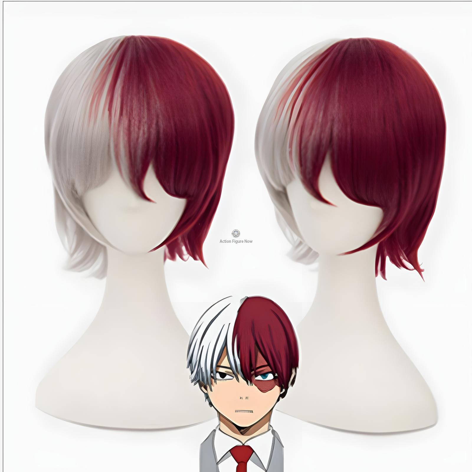 My Hero Academia Todoroki Shoto Short Red and White Cosplay Wig My Hero Academia Todoroki Shoto Short Red and White Cosplay Wig
