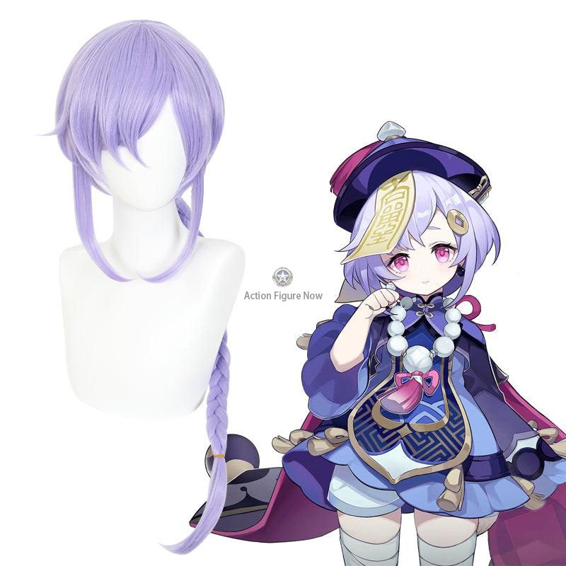 Qiqi Cosplay Wig Genshin Impact Anime Game Halloween Costume Synthetic Hair Wigs Qiqi Cosplay Wig Genshin Impact Anime Game Halloween Costume Synthetic Hair Wigs