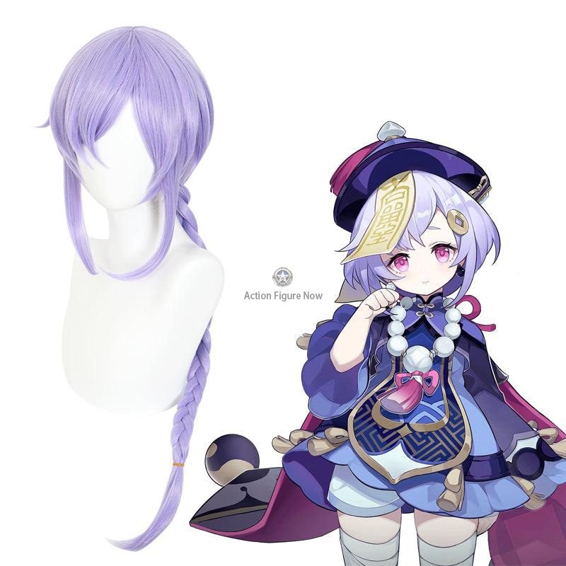 Qiqi Cosplay Wig Genshin Impact Anime Game Halloween Costume Synthetic Hair Wigs Qiqi Cosplay Wig Genshin Impact Anime Game Halloween Costume Synthetic Hair Wigs