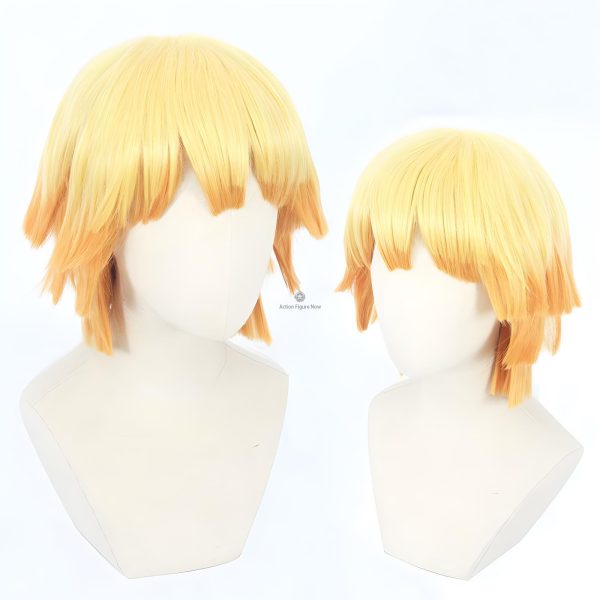 Demon Slayer Kimetsu No Yaiba Agatsuma Zenitsu Cosplay Wig