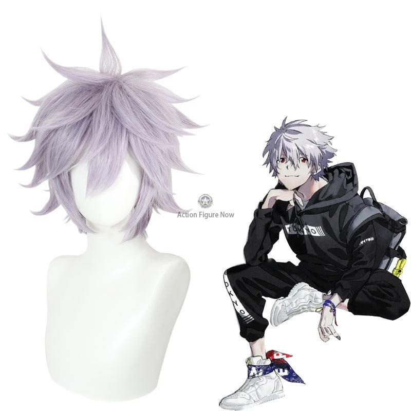 Kaworu Nagisa Cosplay Wig - Blue Gradient Short Anime Hair