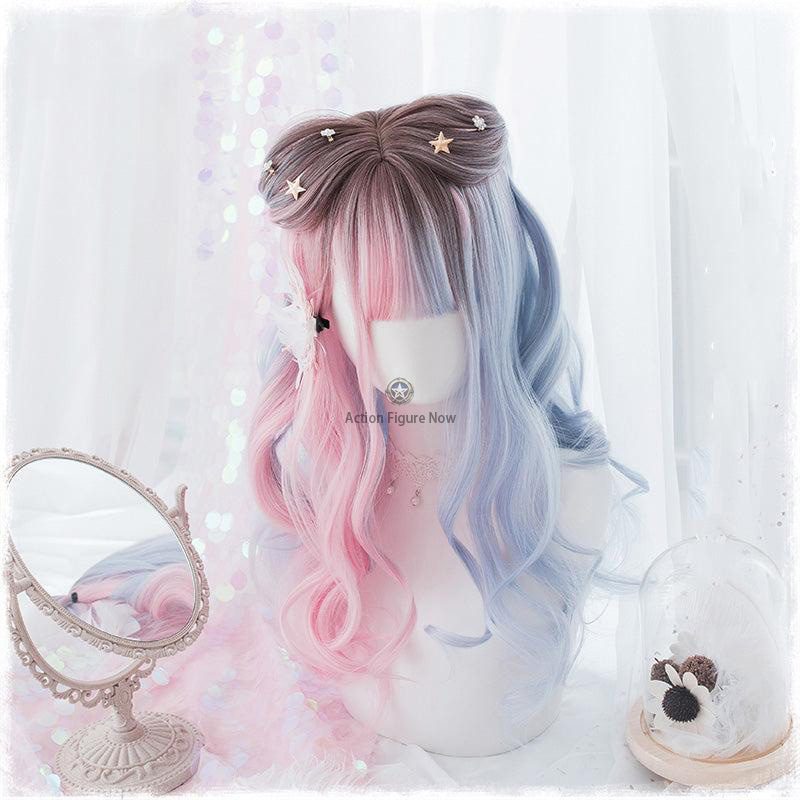 Pink Long Straight Wig with Bangs Lolita Wig 819A Pink Long Straight Wig with Bangs Lolita Wig 819A
