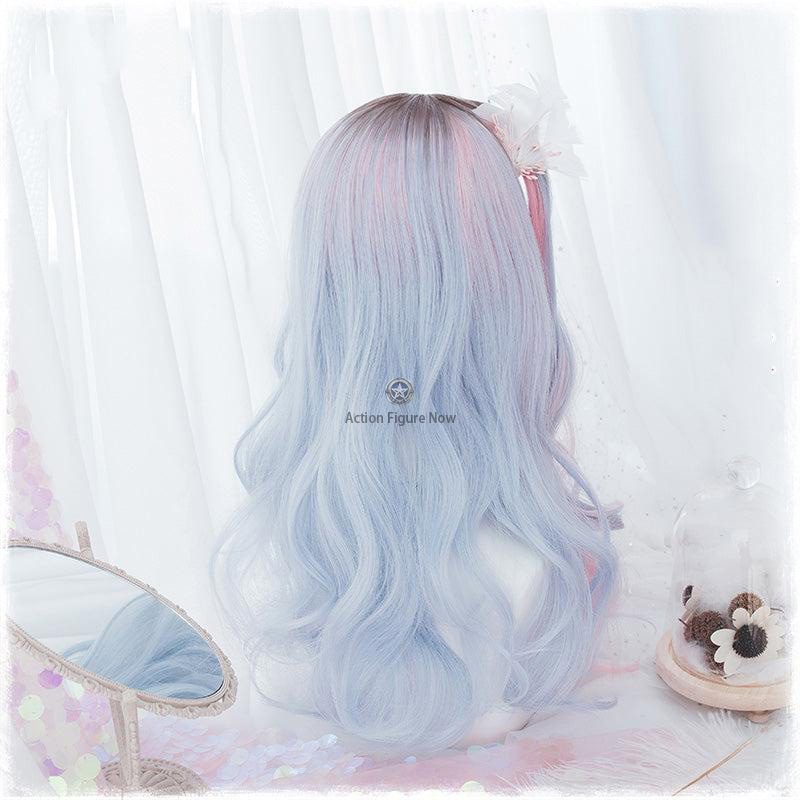 Pink Long Straight Wig with Bangs Lolita Wig 819A Pink Long Straight Wig with Bangs Lolita Wig 819A