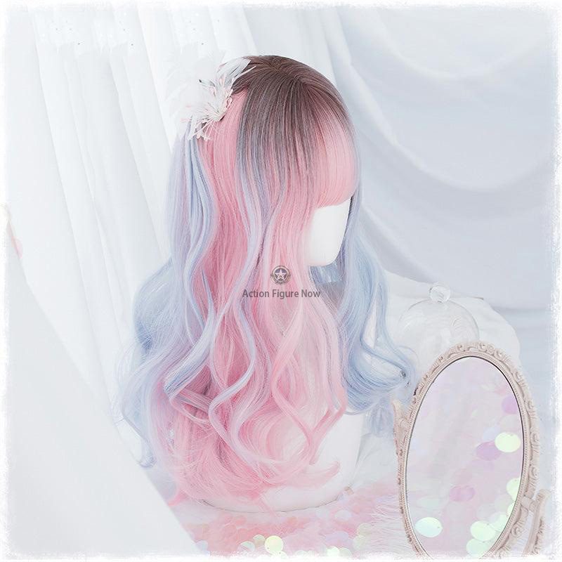 Pink Long Straight Wig with Bangs Lolita Wig 819A Pink Long Straight Wig with Bangs Lolita Wig 819A