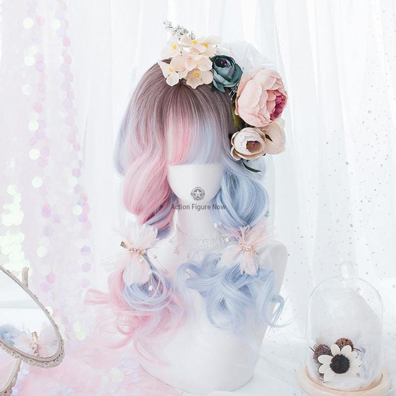 Pink Long Straight Wig with Bangs Lolita Wig 819A Pink Long Straight Wig with Bangs Lolita Wig 819A