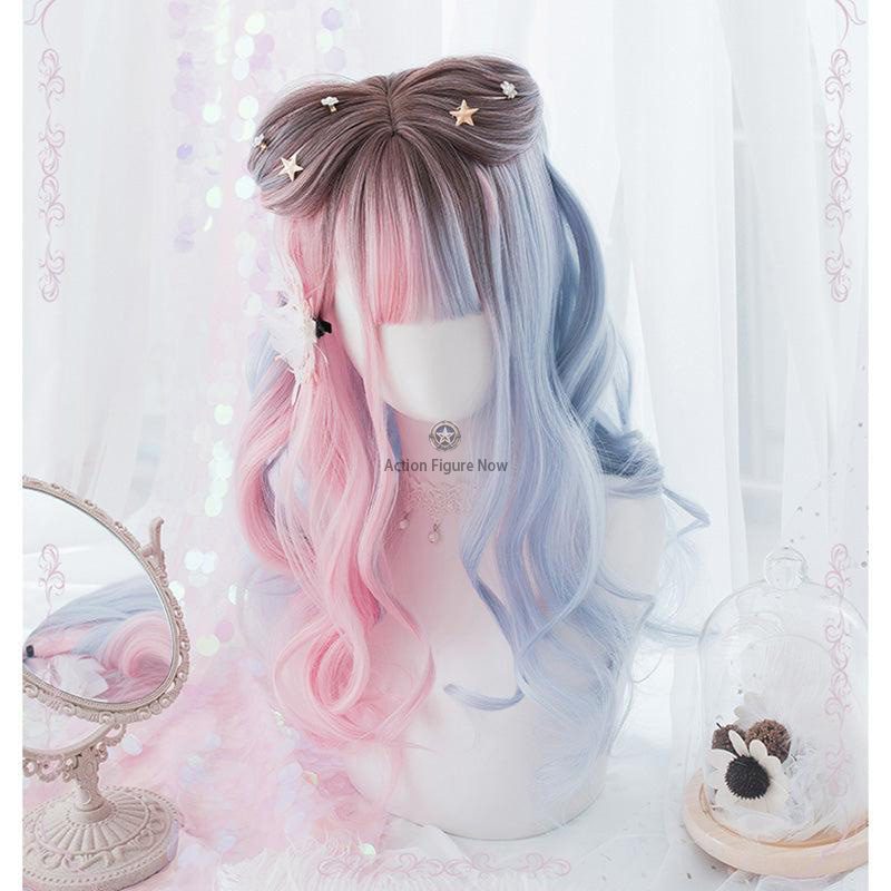 Pink Long Straight Wig with Bangs Lolita Wig 819A Pink Long Straight Wig with Bangs Lolita Wig 819A