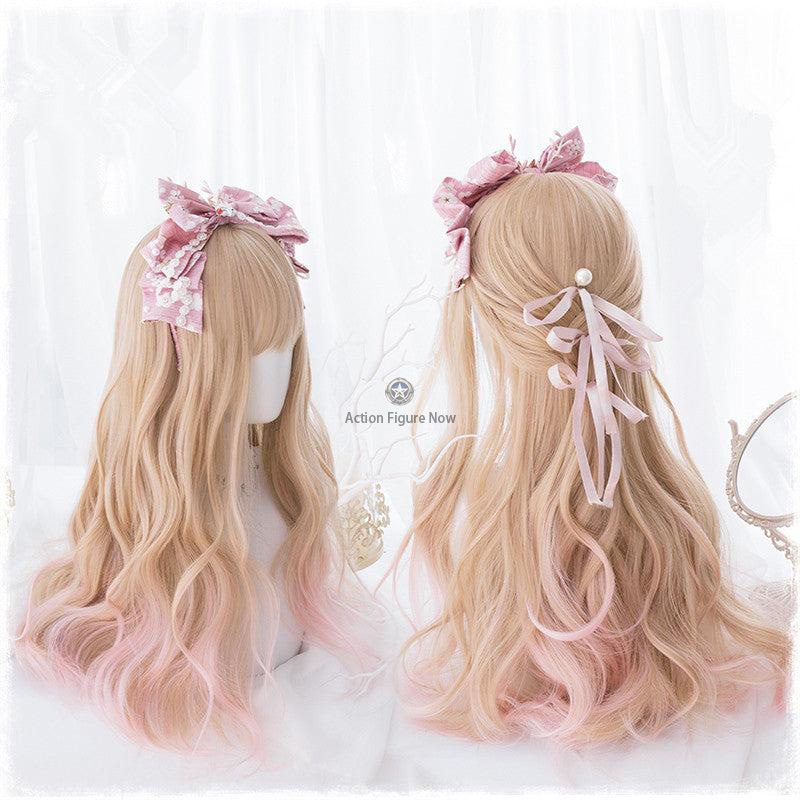 Pink Gradient Curly Lolita Wig Pink Gradient Curly Lolita Wig