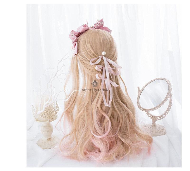 Pink Gradient Curly Lolita Wig Pink Gradient Curly Lolita Wig