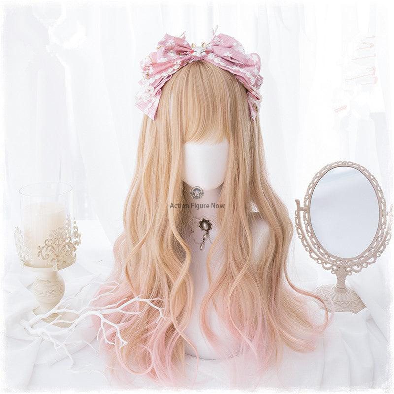 Pink Gradient Curly Lolita Wig Pink Gradient Curly Lolita Wig