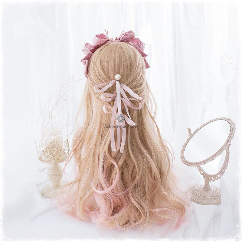 Pink Gradient Curly Lolita Wig Pink Gradient Curly Lolita Wig