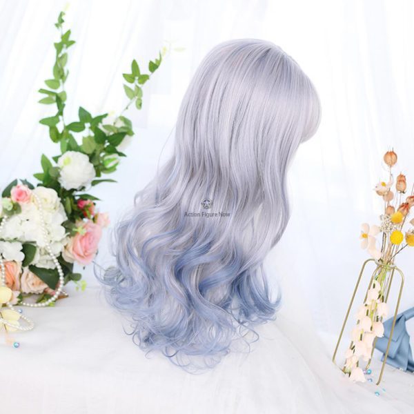 Purple Silver Long Wavy Lolita Cosplay Wig