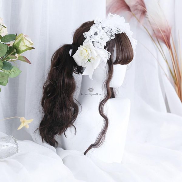 Dark Golden Blonde Low Pigtails Lolita Wig for Cosplay