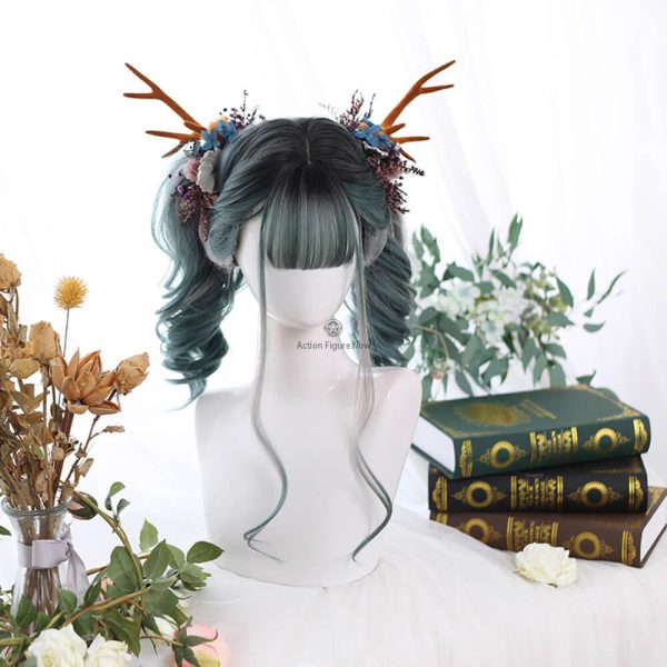 Lilac Green Lolita Wig with Twintails Pigtails