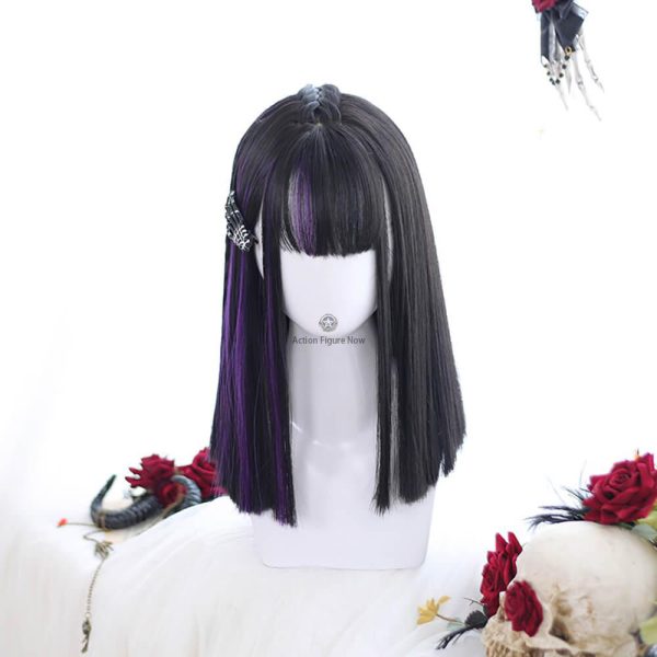 Long Straight Purple Braided Lolita Wig