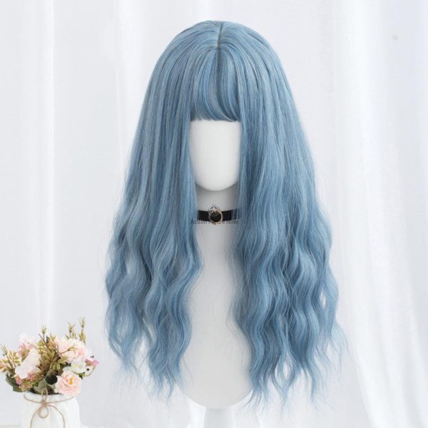 Long Wave Lolita Cosplay Wig in Royal Blue Willow