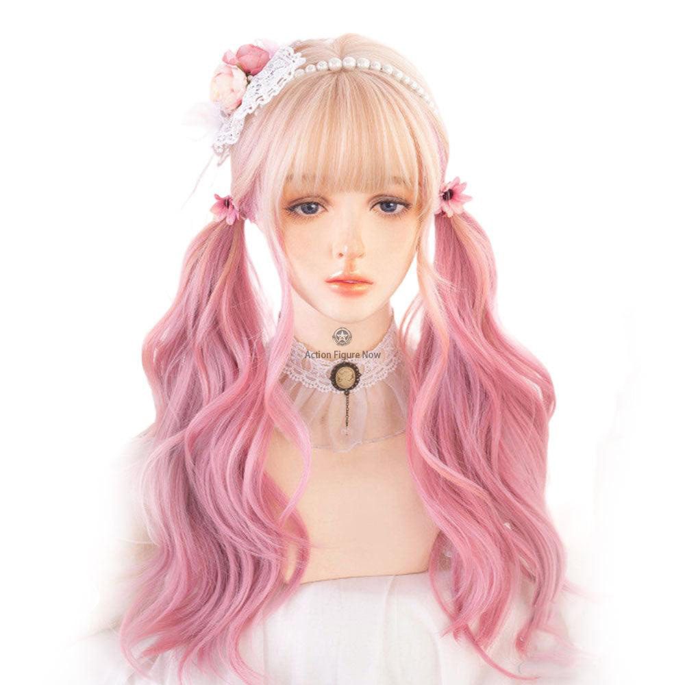 Lolita Wig CS-852A: Long Wavy Synthetic Hair - Two-Tone Ombre Wig with Side Bangs for Lolita Fashion Lolita Wig CS-852A: Long Wavy Synthetic Hair - Two-Tone Ombre Wig with Side Bangs for Lolita Fashion