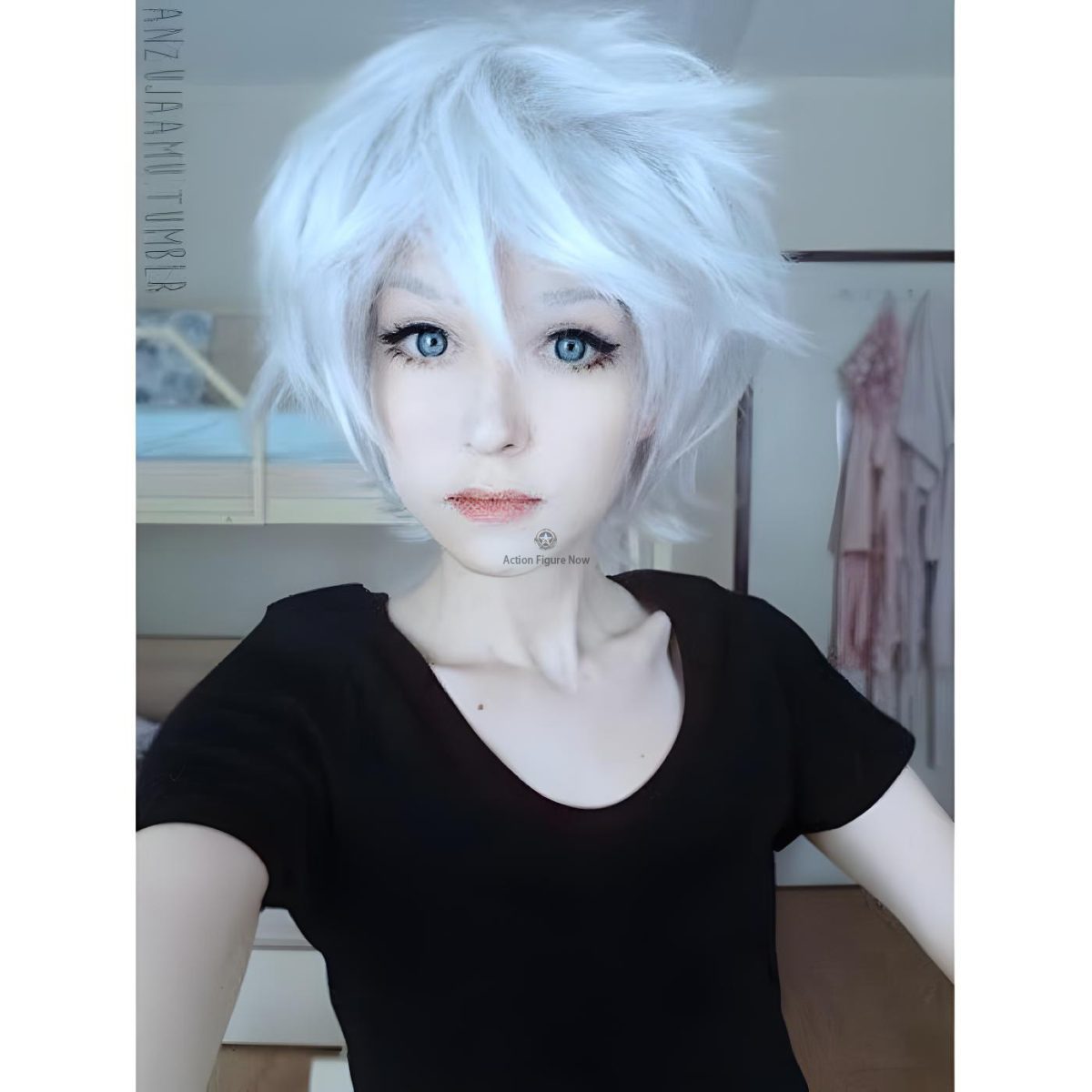 Cosplay Wig - K Isana Yashiro Anime Synthetic Hair Wavy Short Hair Heat Resistant Costume Cosplay Wigs for Halloween Party Wig