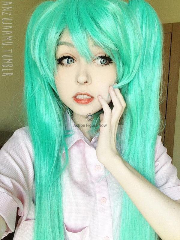 100% Cosplay Heat Resistant Fiber Vocaloid Hatsune Miku Wig for Role Play 100% Cosplay Heat Resistant Fiber Vocaloid Hatsune Miku Wig for Role Play
