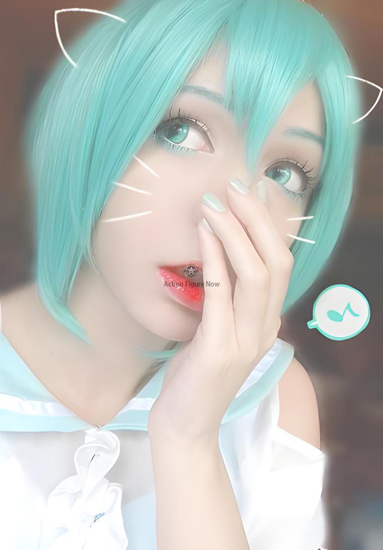 100% Cosplay Heat Resistant Fiber Vocaloid Hatsune Miku Wig for Role Play