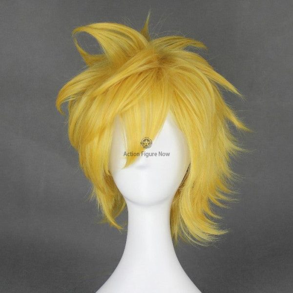 Vocaloid Kaito Cosplay Costume Chestnut Blonde Short Bangs Wig