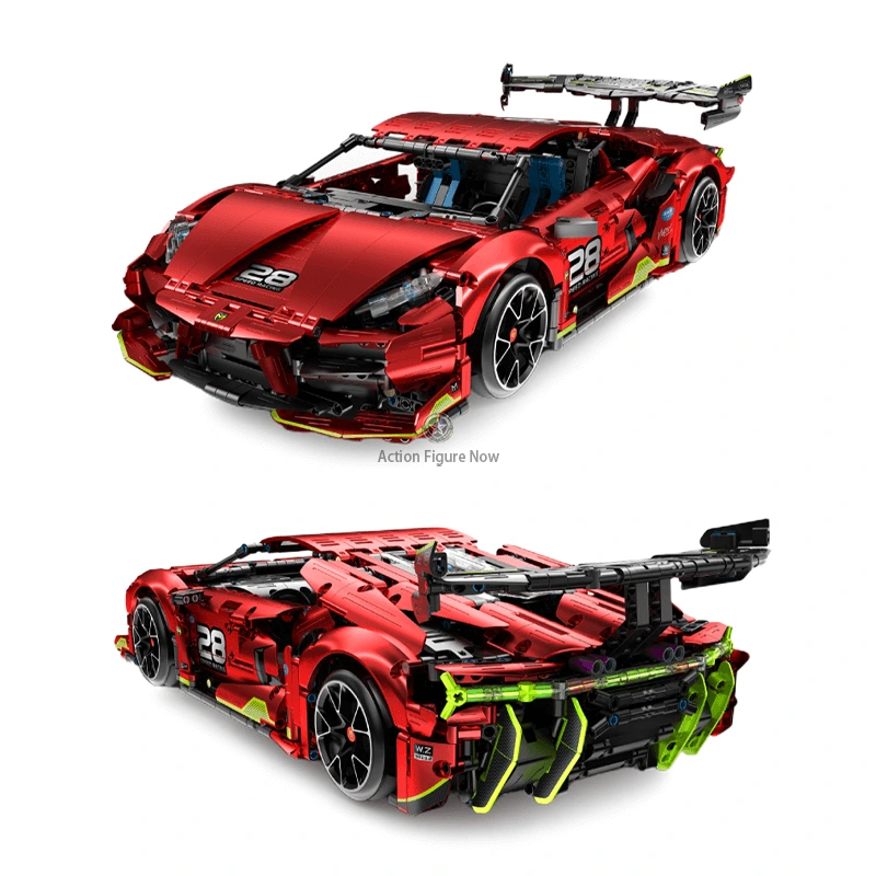Hypercar Block Building Toy, Red Drift Vehicle with 2201 Pieces Hypercar Block Building Toy, Red Drift Vehicle with 2201 Pieces