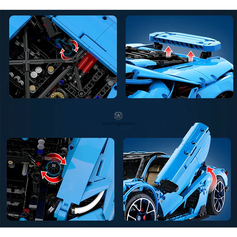 Supercar Blue Block Building Set Supercar Blue Block Building Set