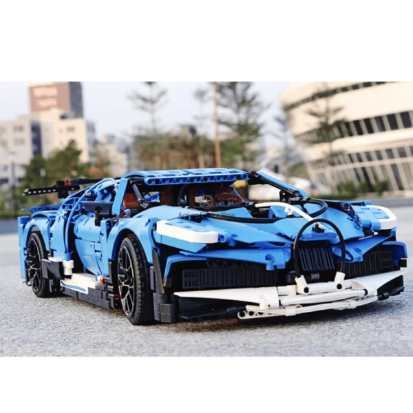 [3858pcs] Blue High-Performance Supercar