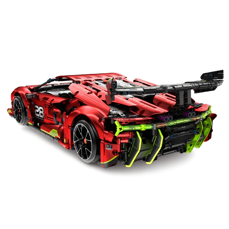Hypercar Block Building Toy, Red Drift Vehicle with 2201 Pieces Hypercar Block Building Toy, Red Drift Vehicle with 2201 Pieces
