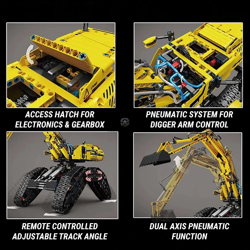 Remote Control Transforming Excavator 2236 Pieces Remote Control Transforming Excavator 2236 Pieces