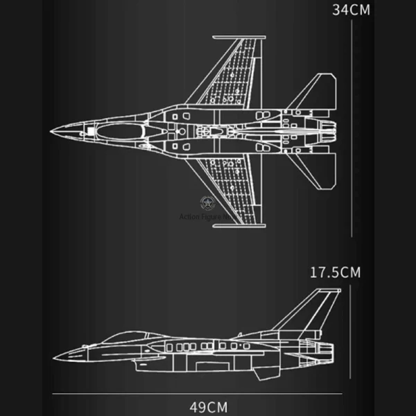 1426 Piece F-16 Fighter Jet Building Blocks Set