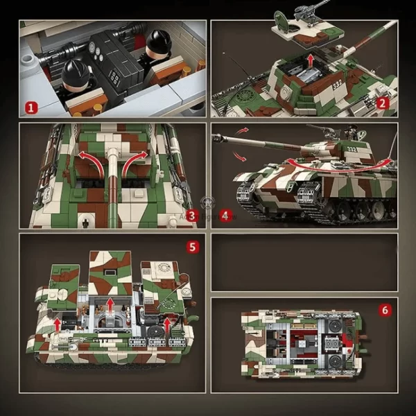 2135-Piece Panther Tank Replica